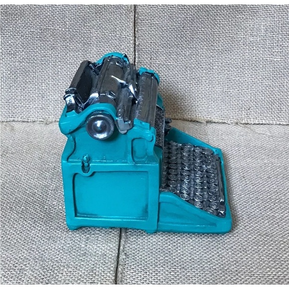 Teal Green Typewriter Coin Bank Writer Author Gift Retro Whimsical Novelty Fun - Picture 5 of 7